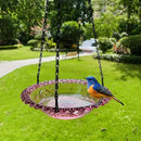 Bird Flower Shaped Hanging Bird Feeder Birdbath - FurryZone