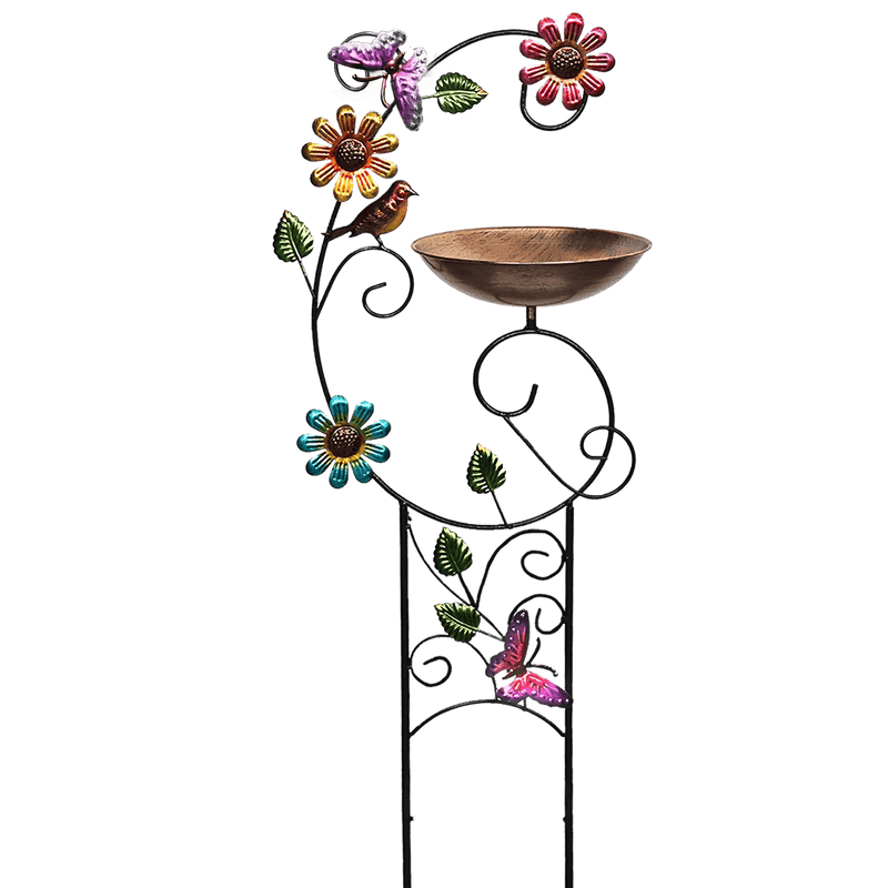 Bird Bath with Trellis Outdoor - FurryZone
