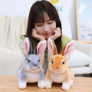 Simulation Kawaii Long-Eared Realistic Rabbit Plush Toy - FurryZone