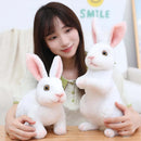 Simulation Kawaii Long-Eared Realistic Rabbit Plush Toy - FurryZone