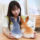 Simulation Kawaii Long-Eared Realistic Rabbit Plush Toy - FurryZone