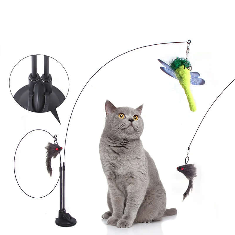 Interactive Feather Bird Cat Toy - FurryZone