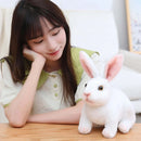 Simulation Kawaii Long-Eared Realistic Rabbit Plush Toy - FurryZone
