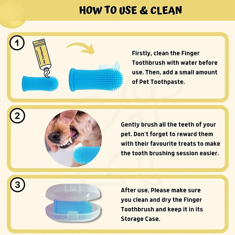Silicone Finger Toothbrush for Dogs and Cats - FurryZone