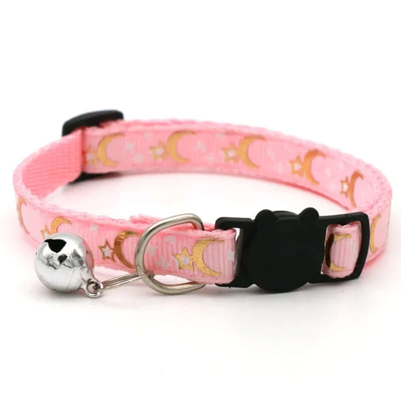 Pet Collar With Bell Cartoon Footprint Colorful Dog Puppy Kitten Collar Adjustable Safety Bell Ring Necklace Pet Accessories FurryZone