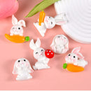 10pcs Carrot Rabbit Resin Flat Back Embellishments - FurryZone