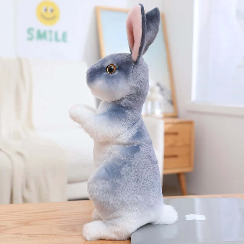 Simulation Kawaii Long-Eared Realistic Rabbit Plush Toy - FurryZone