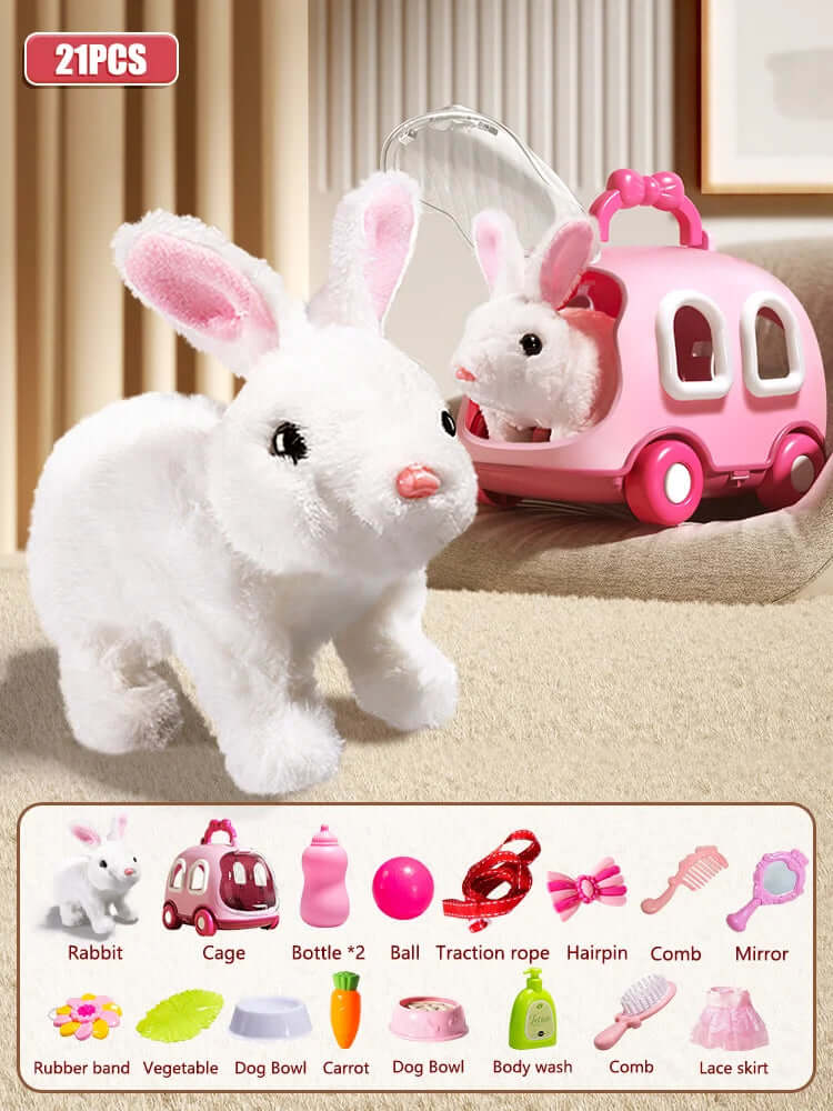 Interactive Walking Rabbit Plush Toy - FurryZone