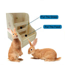 Rabbit Grass Feeder Wooden Bowl - FurryZone
